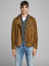 Load image into Gallery viewer, Suede Biker Leather Jacket