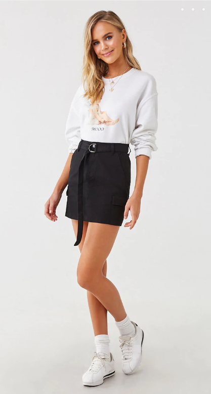 Belted Mini Skirt