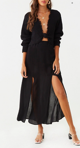 M-Slit Maxi Skirt