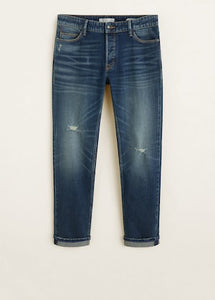 Slim Fit Dark Vintage Wash Tim Jeans