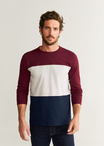 Color Block Cotton T-Shirt