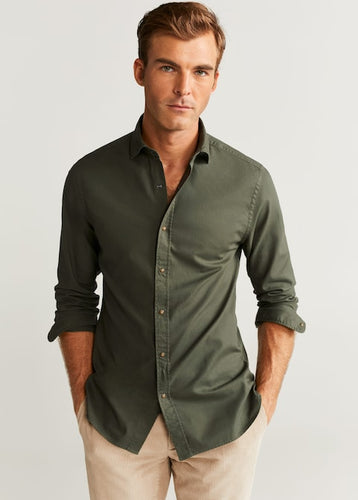 Slim Fit Pearl Buttons Shirt