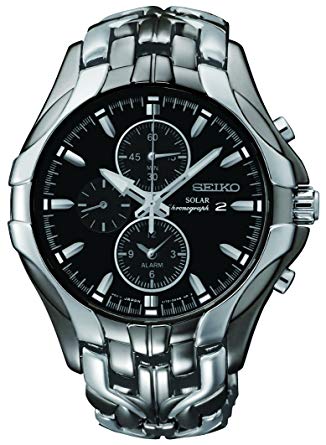 Seiko Men's Excelsior Black Ion Finish Solar