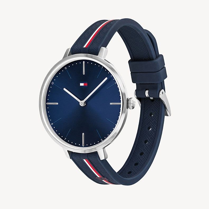 Sport Watch with Navy Silicone Strap